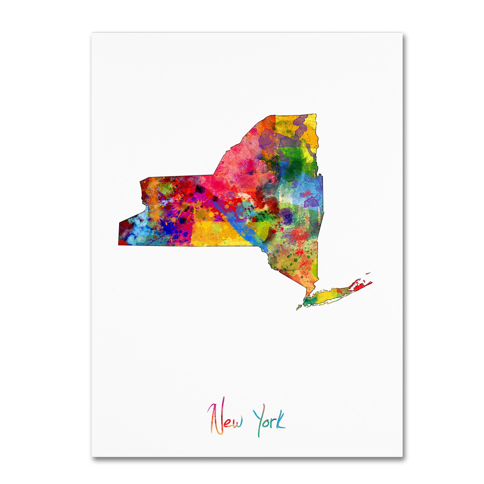 Trademark Fine Art "New York Map" Canvas Art by Michael Tompsett