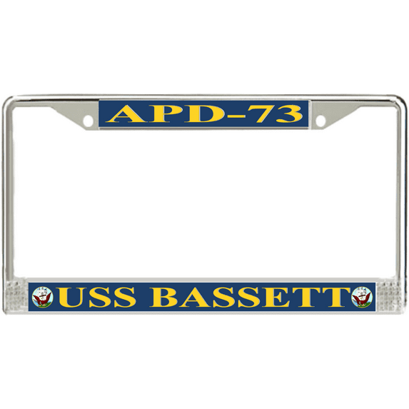 USS Bassett APD-73 License Plate Frame