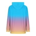 thumbnail image 4 of Xdegoge Womens Hoodies Trendy Gradient Color Block Raglan Long Sleeve Drawstring Sweatshirt Casual Loose Pullover Tops with Pocket 2025 Winter Y2K Hoodie, 4 of 6