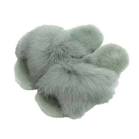 

Toyella Children S Fur Shoes Korean Fashion Cross Cotton Green 26