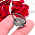 thumbnail image 4 of Natural Herkimer Diamond Quartz Black And Gold Plated 925 Sterling Silver Ring S.8.5 R844150, Christmas Gift, 4 of 4