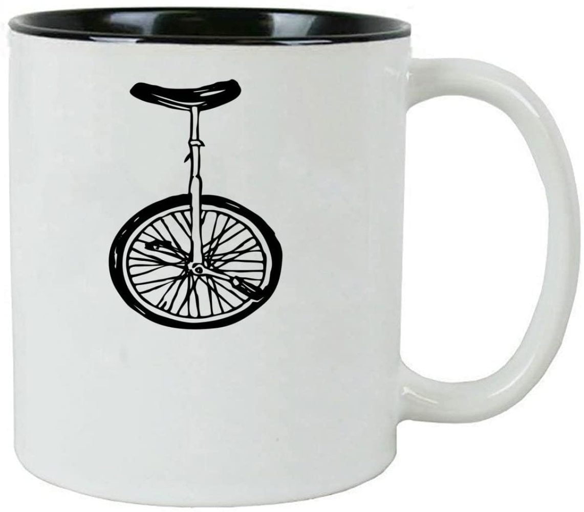 White Ceramic Coffee/Tea Cup 11oz mug Unicycle Mobile Device 
