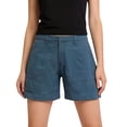 thumbnail image 2 of Women's High Waisted Denim Shorts with Patch Pockets Casual, 2 of 5