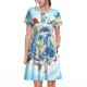 thumbnail image 1 of Disketp World Travel para Vestido de Manga Corta para Mujeres, Vestidos de Verano para Mujeres, Casual y Holgado para la Playa, 1 of 6