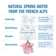 evian Natural Spring Drinking Water, 1 L, 6 Pack Bottles