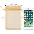 thumbnail image 4 of Wiomeask 100 Pack 4x6 Inch Yellow Mesh Drawstring Gift Bags for Jewelry, Candy, Wedding Favors, Christmas, 4 of 7