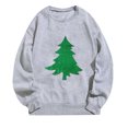 thumbnail image 4 of AherBiu Crewneck Sweatshirt for Women Christmas Tree Graphic Long Sleeve Tops Pullover Oversized Sweatshirts, 4 of 4