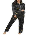 thumbnail image 2 of Ensemble de Pyjama pour Femmes Imprimé Manches Longues Boutonné + Pantalon 2 Pcs Vêtements de Nuit, 2 of 3