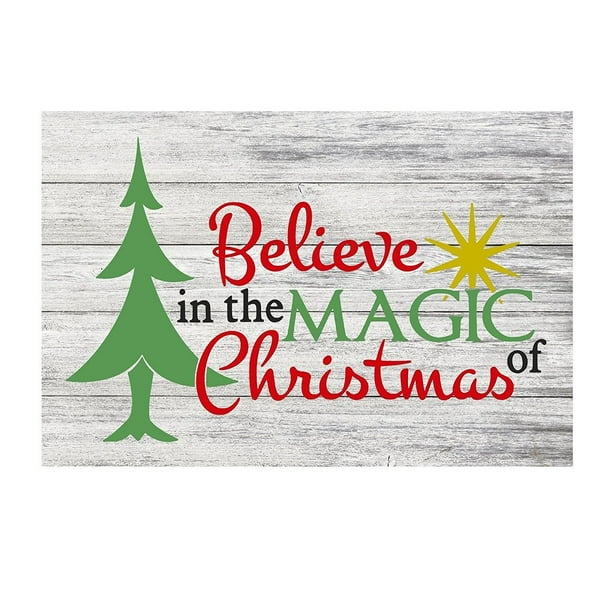 Believe in the Magic of Christmas - Rustic Wood Home Decor Metal Sign ...