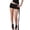 Shorts, variant on Women'S Trendy Edgy One Shoulder Crop Top Studded Fringe Shorts Set Streetwear Party Club Outfit M