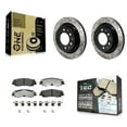 thumbnail image 1 of Transit Auto Rear Coated Drilled Slotted Disc Brake Rotors and Ceramic Pads Kit for Car Toyota Tundra Sequoia Lexus LX600 KDT-101436, 1 of 11