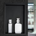 thumbnail image 4 of Naiovety Nicho de ducha empotrado de acero inoxidable de estilo moderno negro para almacenamiento de baño elegante y versátil Juegos de accesorios de baño, 4 of 6