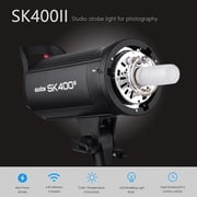 SK400II 400Ws Photo Studio Strobe Flash Monolight Light with Bowens Mount,Clear LCD Panel,5700±200K Strobe Light for Studio, Shooting, Location, Portrait Photography-110V
