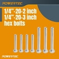thumbnail image 3 of Kit de Perillas T-Track POWERTEC 72031 con Fresa para Ranura en T, 3 of 8