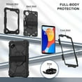 thumbnail image 3 of FIEWESEY Case for Xiaomi Redmi Pad SE 8.7 Case with Shoulder Strap & Stand Shockproof Protective Case for Xiaomi Redmi Pad SE 8.7" 4G 2024 Released (Black/Black), 3 of 8