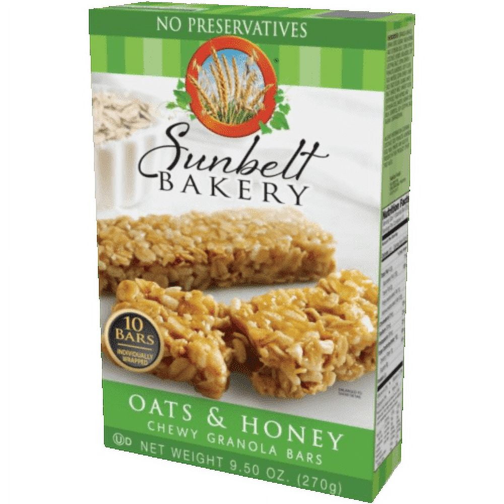 Sunbelt Bakery Oats & Honey Chewy Granola Bars, 1.0 oz Bars, 80 Count