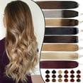 thumbnail image 1 of MY-LADY THICK Micro Loop Ring 100% Remy Human Hair Extensions Black Invisible Nano Beads Micro Link Hairpiece 50S 1G, 1 of 10