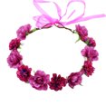 thumbnail image 3 of New Handmade Mori Simulation Fabric Flower Wreath Adjustable Bohemian Wreath Hair Bands, 3 of 4