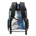 thumbnail image 2 of Kdxio Clear Sky Blue Cat Clear Backpack, Transparent Bookbag for School for Women Men, Capacity Clear Bag for College, Travel, 2 of 7