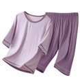 thumbnail image 4 of Ensemble Blouse et Pantalon en Coton Polyester à Manches Courtes et Col Rond pour Garçons et Filles, Tissu Doux et Respirant, Tenue Décontractée pour la Maison, Taille 2-16 Ans, 4 of 9