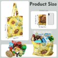thumbnail image 3 of Country Chic Sunflower Print Reusable Shopping Bag - Foldable & Large Capacity Tote for Parents, 3 of 6