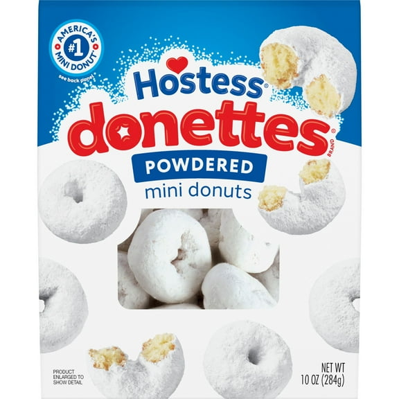 Hostess Donettes, Powdered Mini Donuts, 10 oz Bag