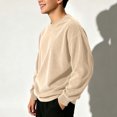 thumbnail image 6 of Timegard Boys Clothes Fall Crew Neck Sweatshirts Corduroy Kids Drop Shoulder Long Sleeve Oversized Pullover Tops, 6 of 8