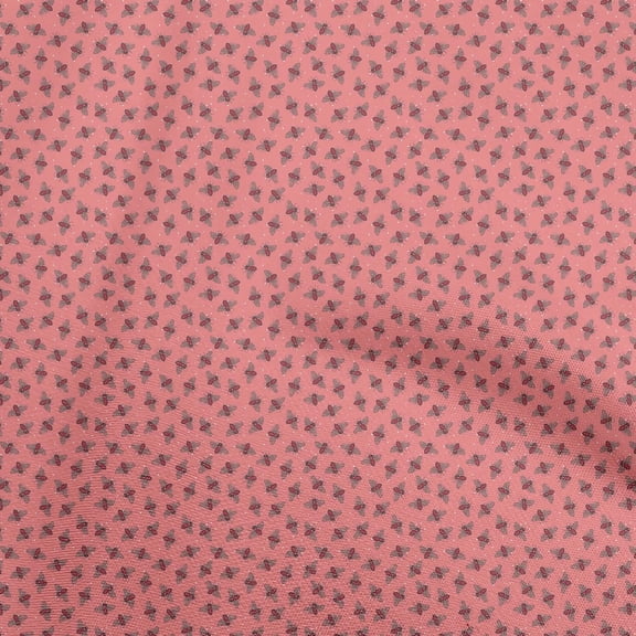 oneOone Viscose Jersey Red Fabric Honey Bees Quilting Supplies Print Sewing Fabric By The Yard 60 Inch Wide
