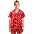 thumbnail image 1 of HITIME Pijama de Satín para Mujer Talla M, Conjunto de Short y Playera de Verano, Tela de Lujo Suave y Transpirable, Ideal para Dormir o Lounge, 1 of 8