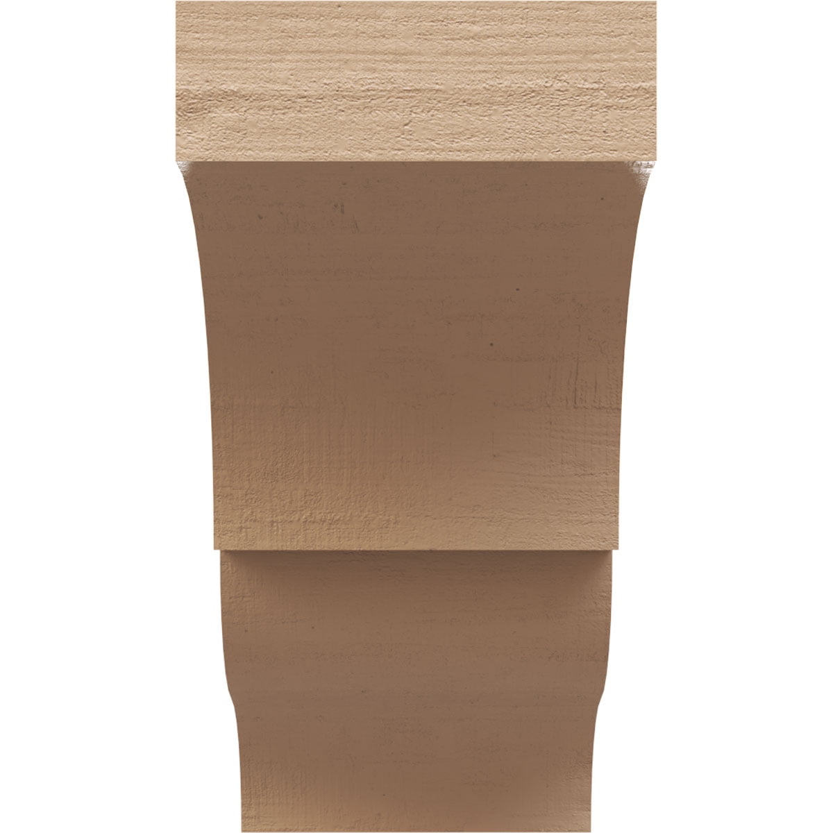 2"W x 4"D x 4"H Classic Asheboro Rough Cedar Woodgrain TimberThane Corbel, Primed Tan