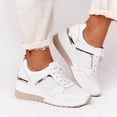 thumbnail image 1 of Zapatos deportivos cómodos casuales vulcanizados para mujer Snickers con cuña y cordones 40 caqui, 1 of 3