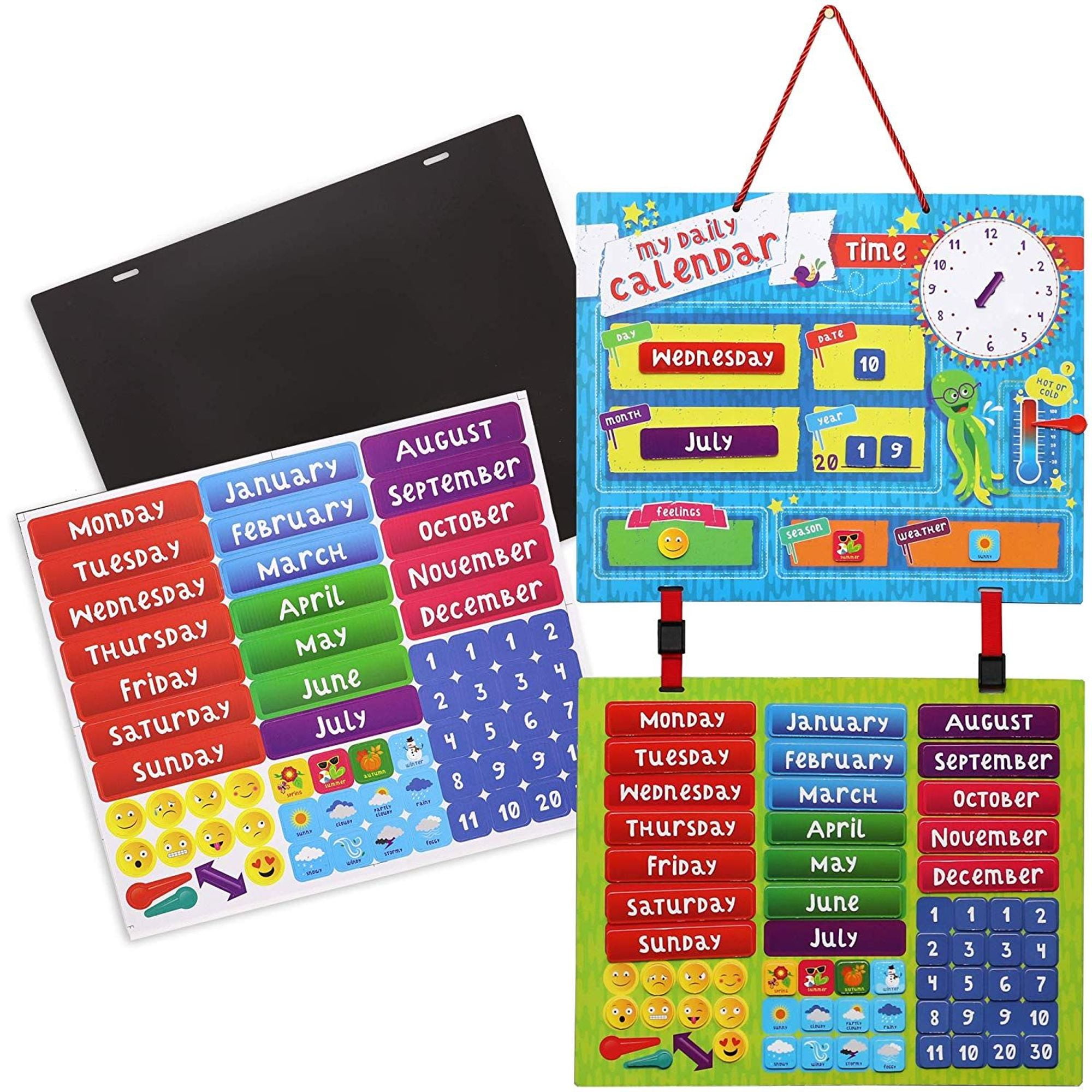 Kids Daily Learning Calendar, 15.8 x 12.7 inch Colorful