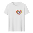 thumbnail image 2 of Frostluinai Love is Love T-Shirt for Men Rainbow Pride Shirts LGBQT Gestural Heart Graphic Tee Shirt Equality Tee Tops, 2 of 4