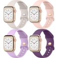 thumbnail image 1 of 4 bandas de silicona líquida compatibles con Apple Watch Band 49/46/ 41/ 45/ 38/ 42/ 40/ 44mm Mujeres Hombres, correas de repuesto suaves compatibles con iWatch Ultra 2Series 10 9 8 7 SE 6 5 4 3 2 1, 1 of 14
