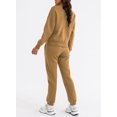thumbnail image 5 of SHEWIN Sweatsuits for Women 2 Piece Outfits Fleece Lined Jogging Suit Sweatsuit Tracksuit Jogger Sets 1/4 Zipper Collar Pullover Tops and Sweatpants with Pockets, 5 of 5