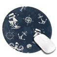 thumbnail image 2 of Disketp Vintage Marine Small Mouse Pad 7.9x7.9 Inches,Washable Round Mousepad For Office Laptop Computer,Non-Slip Rubber Base Mouse Pads For Wireless Mouse, 2 of 9