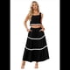 thumbnail image 2 of Conjunto de Playa de Verano de 2 Piezas para Mujer, Informal, Sin Mangas, Camiseta Corta y Falda Larga de Cintura Alta. Negro L, 2 of 9