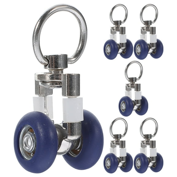 HONMEET 6Pcs Curtain Track Pulleys Durable Stainless Steel Curtain Track Accessories for Home