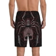 thumbnail image 2 of Balery Spider with Skull Men's Cotton Knit Pajama Shorts Waistband & Pockets,Short Pajama Pants-Large, 2 of 8