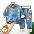 thumbnail image 2 of 12-18 Months Girls Long Sleeve Pajama Set Baby Long Sleeve Pajama Sets, Toddler Boy Girl 2-Piece Sleepwear for Girls 6 9 12 18 24 Months 2T 3T 4T Fall Winter Outfiti,H, 2 of 4