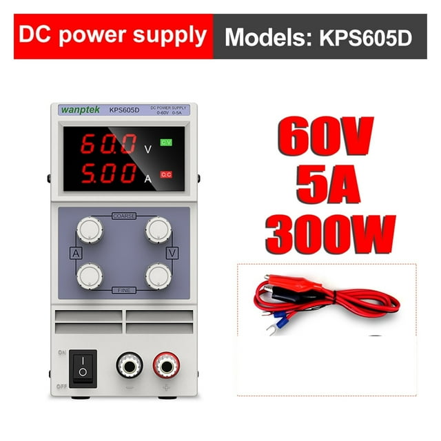 Alimentation Électrique DC Réglable Alimentation à Commutation Réglable Source de Banc Variable Led 60V 5A DIY, Excellente Compatibilité