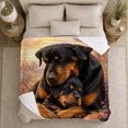 thumbnail image 5 of Artistic Pattern, Peaceful Pet Portrait Pattern, Warm Flannel Blanket for Living Room and Bedroom with Detailed Artwork, Dog Lovers Valentine's Day Gift, Pet Lover Home Decor, 5 of 9
