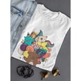 thumbnail image 3 of Happy Birthday Bear Doodles T-Shirt Women -Image by Shutterstock, Female Medium, 3 of 4