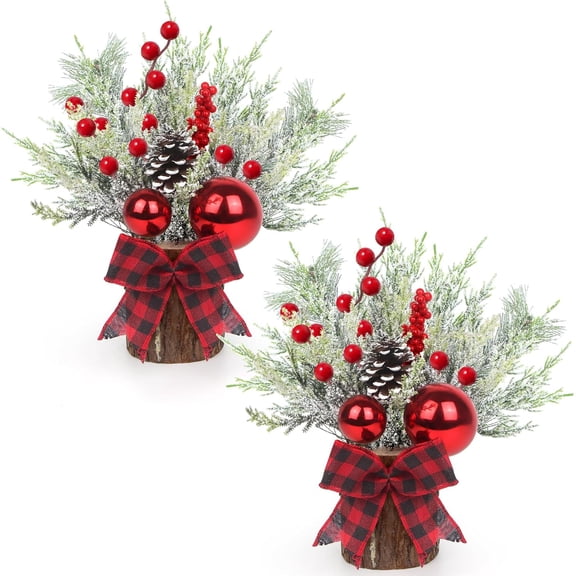 Small Christmas Tree, Tabletop Artificial Mini Christmas Tree, 9 Inch Artificial Small Potted for Christmas, Suitable for Family Gathering, Indoor Fireplace Christmas Decoration