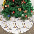 Christmas Tree Skirt, Wine bottle Print No.J916 Plush Soft Christmas