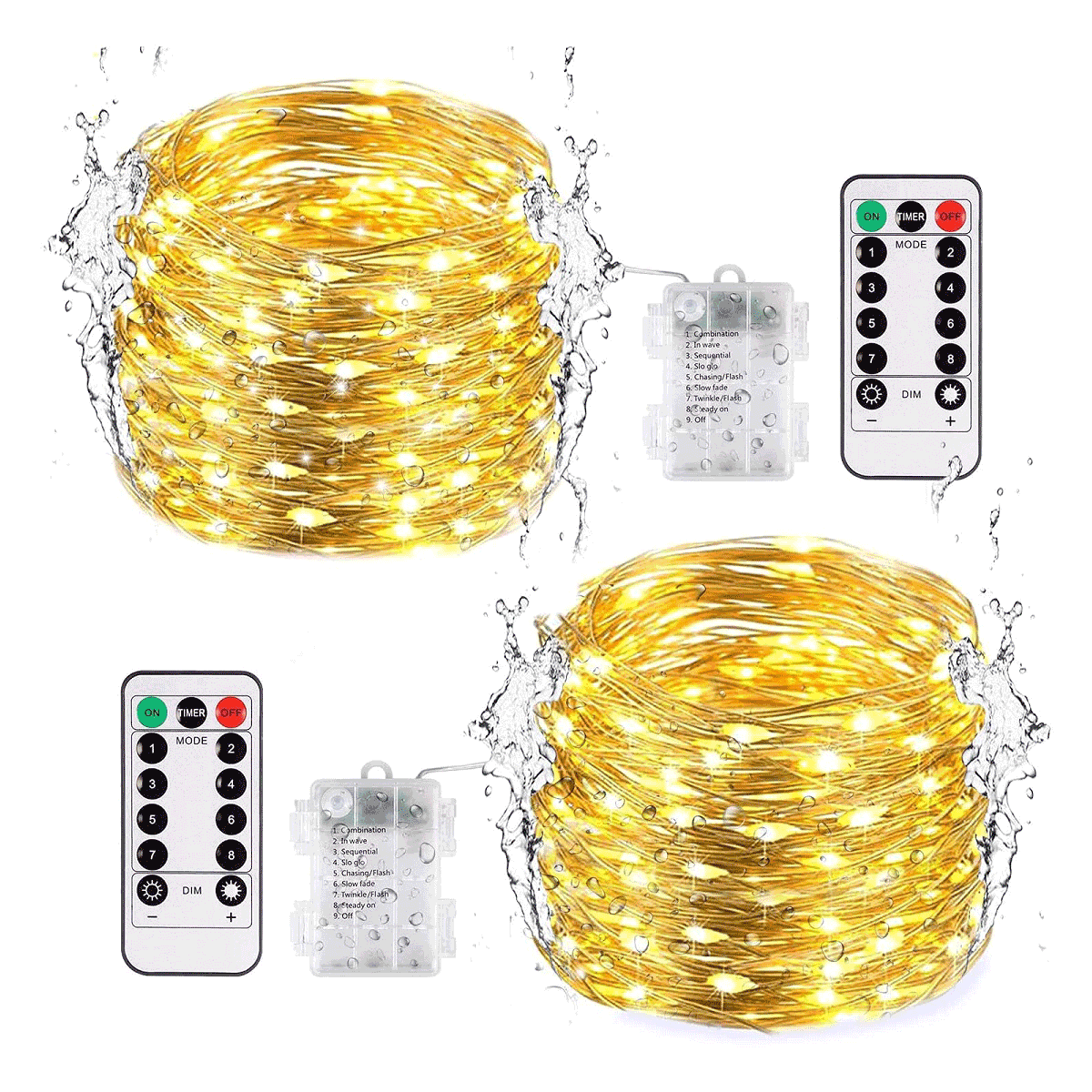 5-20M 50/100/200LED Copper Wire Party USB Twinkle LED String Fairy Lights Remote 