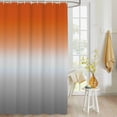 thumbnail image 4 of Fabric Shower Curtain, Abstract Orange and Grey Gradient Shower Curtains with 12 Hooks Waterproof Machine Washable Bath Curtains for Bathroom, 36 x 78in, 4 of 6
