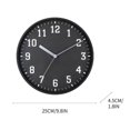 thumbnail image 4 of Japceit Mute Wall Clock Creative Fashion Living Room Three-dimensional Digital Scale Clock Plastic Clock 10 Inch 25CM, 4 of 9