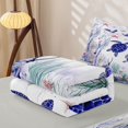 thumbnail image 5 of Erosebridal Ocean Turtle Zipper Queen Comforter Set with Fitted Sheet and 2 Pillowcases, Sea Animal Zipper Bedding Set, Gray Reversible, 5 of 7