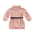 thumbnail image 4 of Robe Chandail pour Filles Bébé Hiver Automne Col Roulé Manches Longues Tricotée avec Ceinture Vert 3-4 Ans, 4 of 7